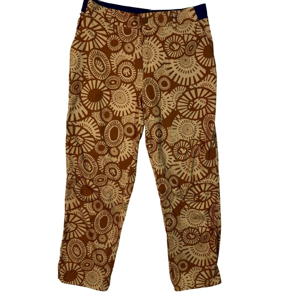 Backcountry Womens 12 Boho Print Brown & Tan Nylon Spandex Outdoor Comfort Pants